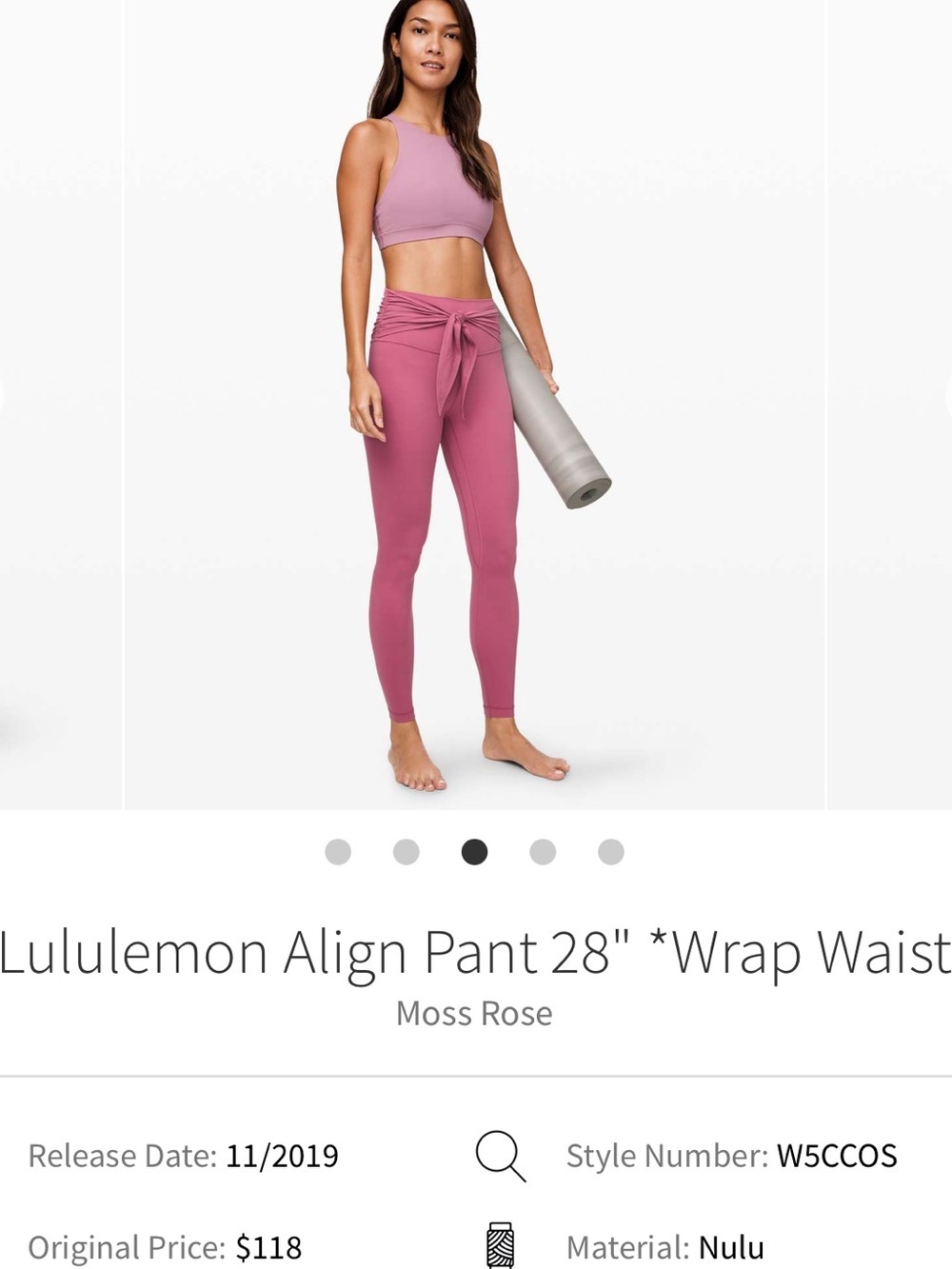 Lululemon align leggings wrap waist